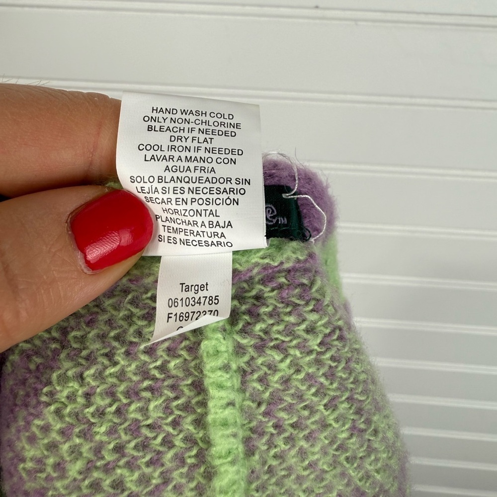 Wild Fable women’s green & purple floral beret. One size - Picture 3 of 4